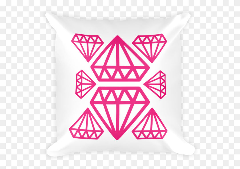 549x531 White Amp Hot Pink Modern Diamond Pattern Boho Pillow Cushion HD PNG Download