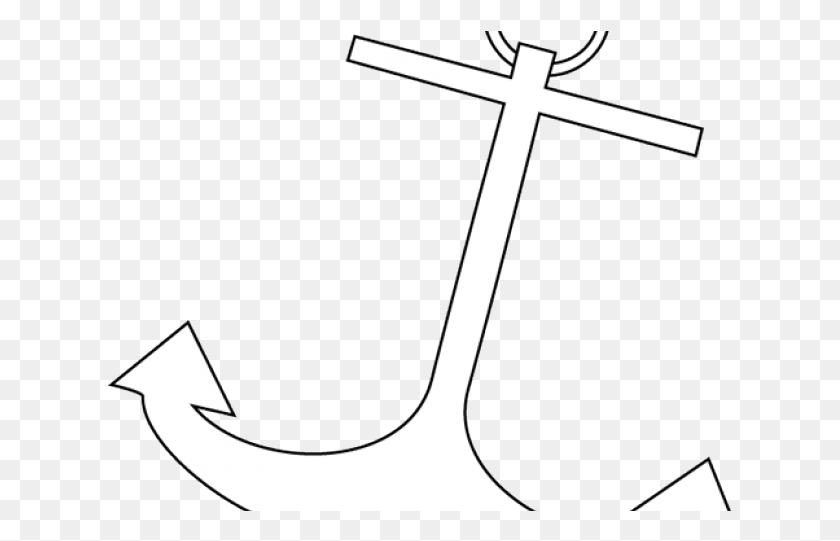 625x481 White Anchor Clipart, Hook, Cross, Symbol HD PNG Download