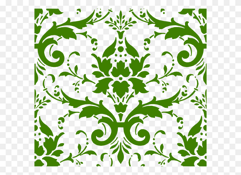600x549 White And Black Damask Background, Graphics, Floral Design HD PNG Download