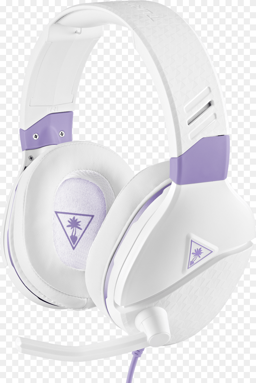 White And Purple Turtle Beach Headset, Electronics, Headphones, Clothing, Hardhat PNG