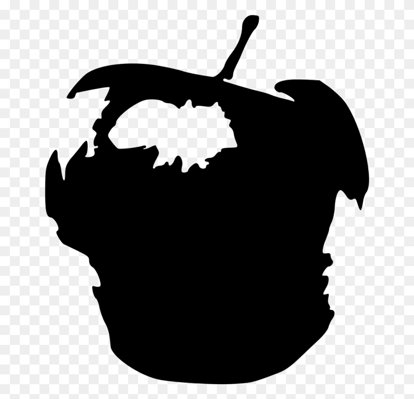 658x750 White Apple Fruit Silhouette Black Illustration, Gray, World Of Warcraft HD PNG Download