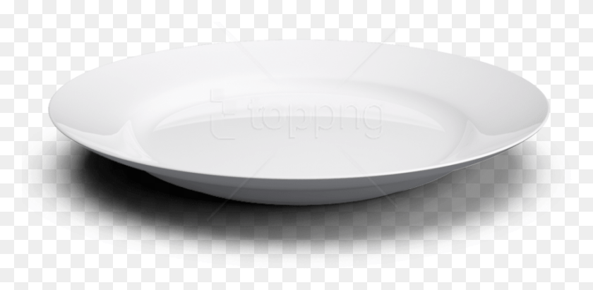 848x382 White Basic Plate With Shadow Images Background Plate Free, Dish, Meal, Food HD PNG Download