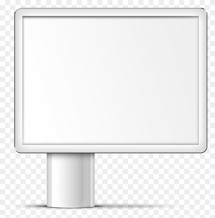 888x902 White Billboard Bilbord, White Board, Monitor, Screen HD PNG Download