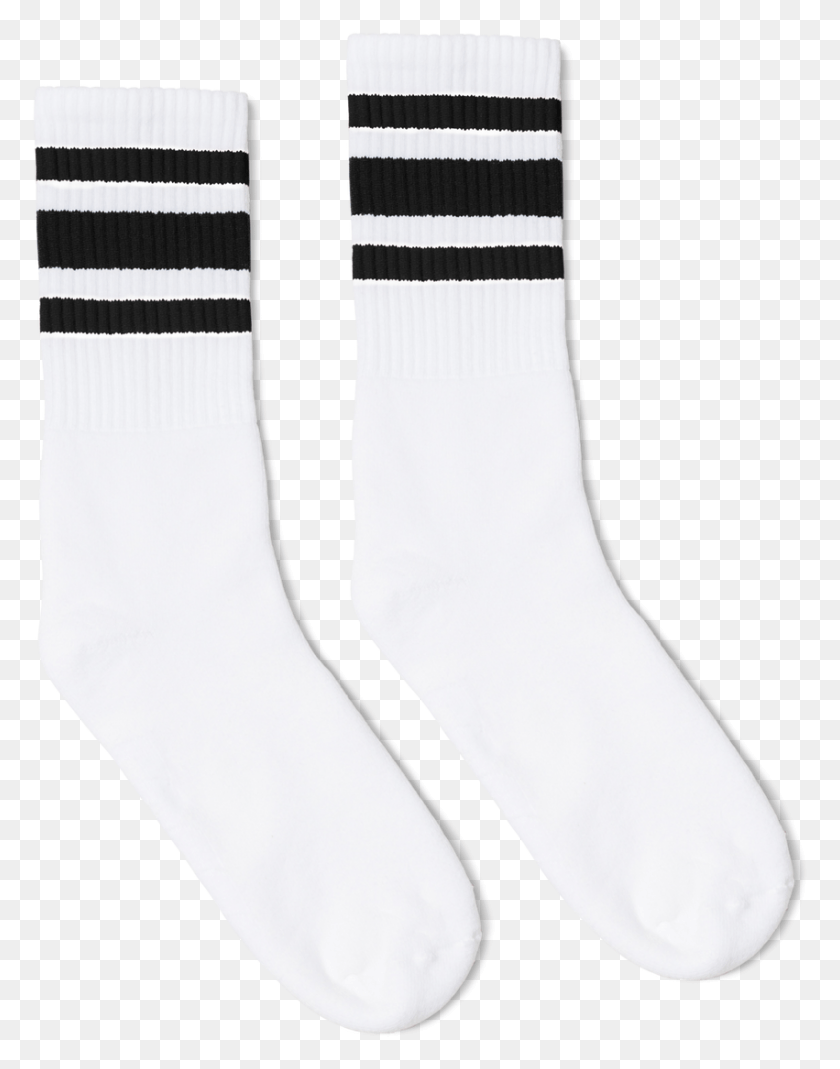 851x1101 White Blk Sock, Clothing, Apparel, Shoe HD PNG Download