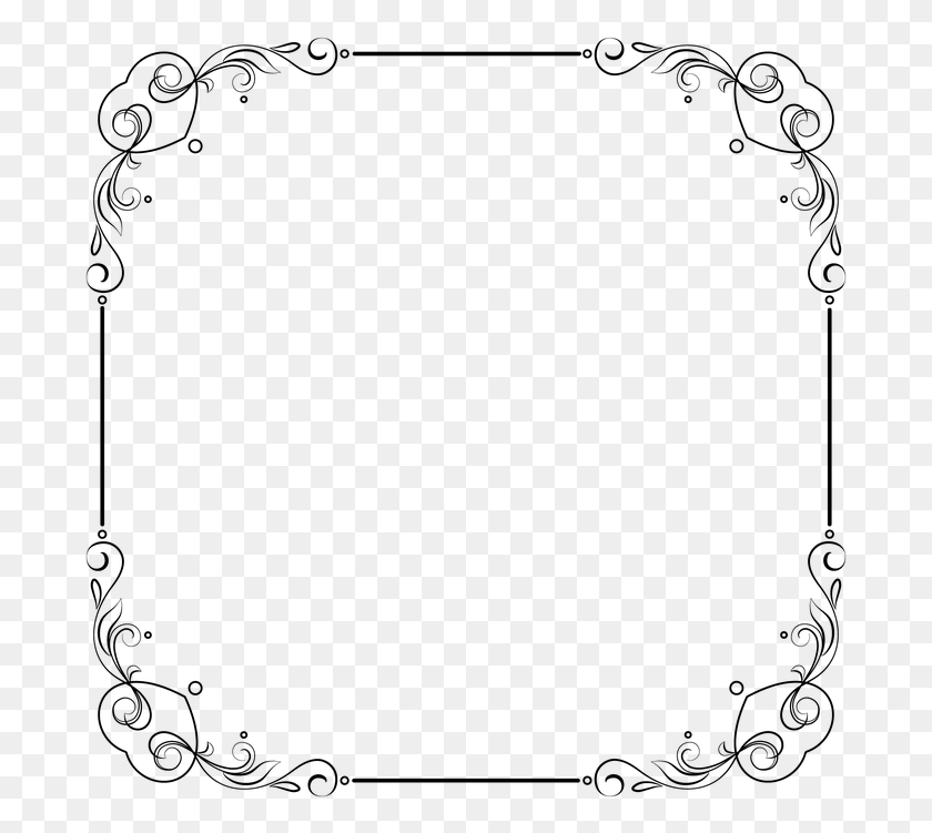 691x691 White Border Frame Free Scroll Border Transparent Background, Gray, World Of Warcraft HD PNG Download