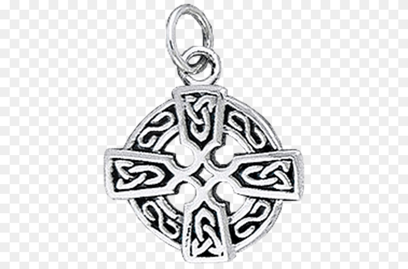 555x555 White Bronze Round Celtic Cross Charm, Accessories, Earring, Jewelry, Pendant PNG