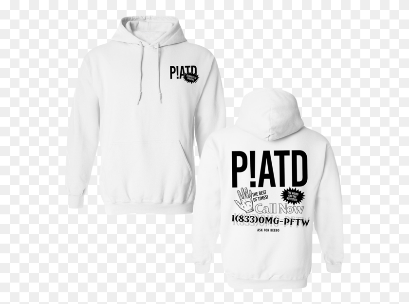 575x564 White Call Now Tour Hoodie Panic At The Disco White Hoodie, Clothing, Apparel, Sweatshirt HD PNG Download