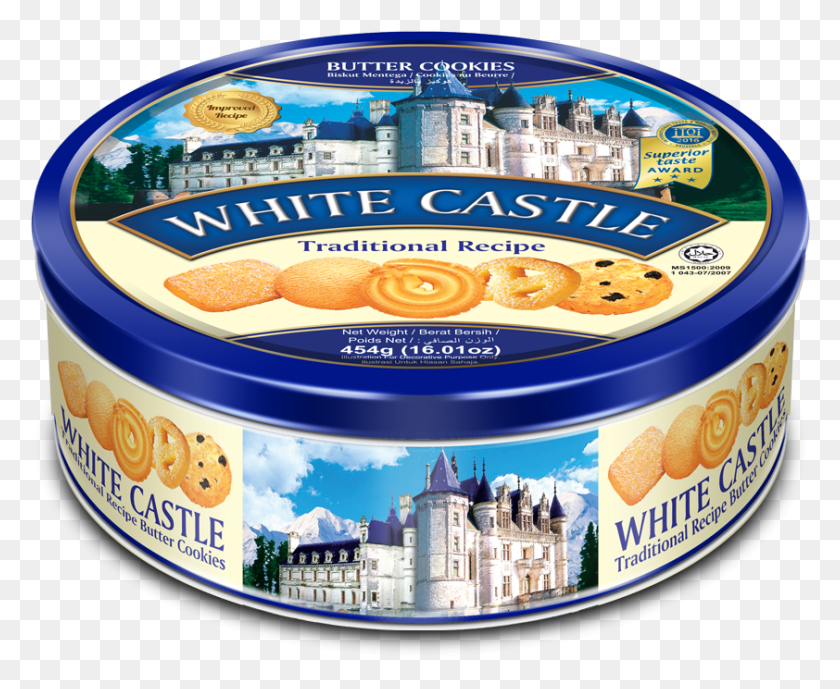 842x680 White Castle Butter Cookies Chteau De Chenonceau, Tin, Food, Can HD PNG Download