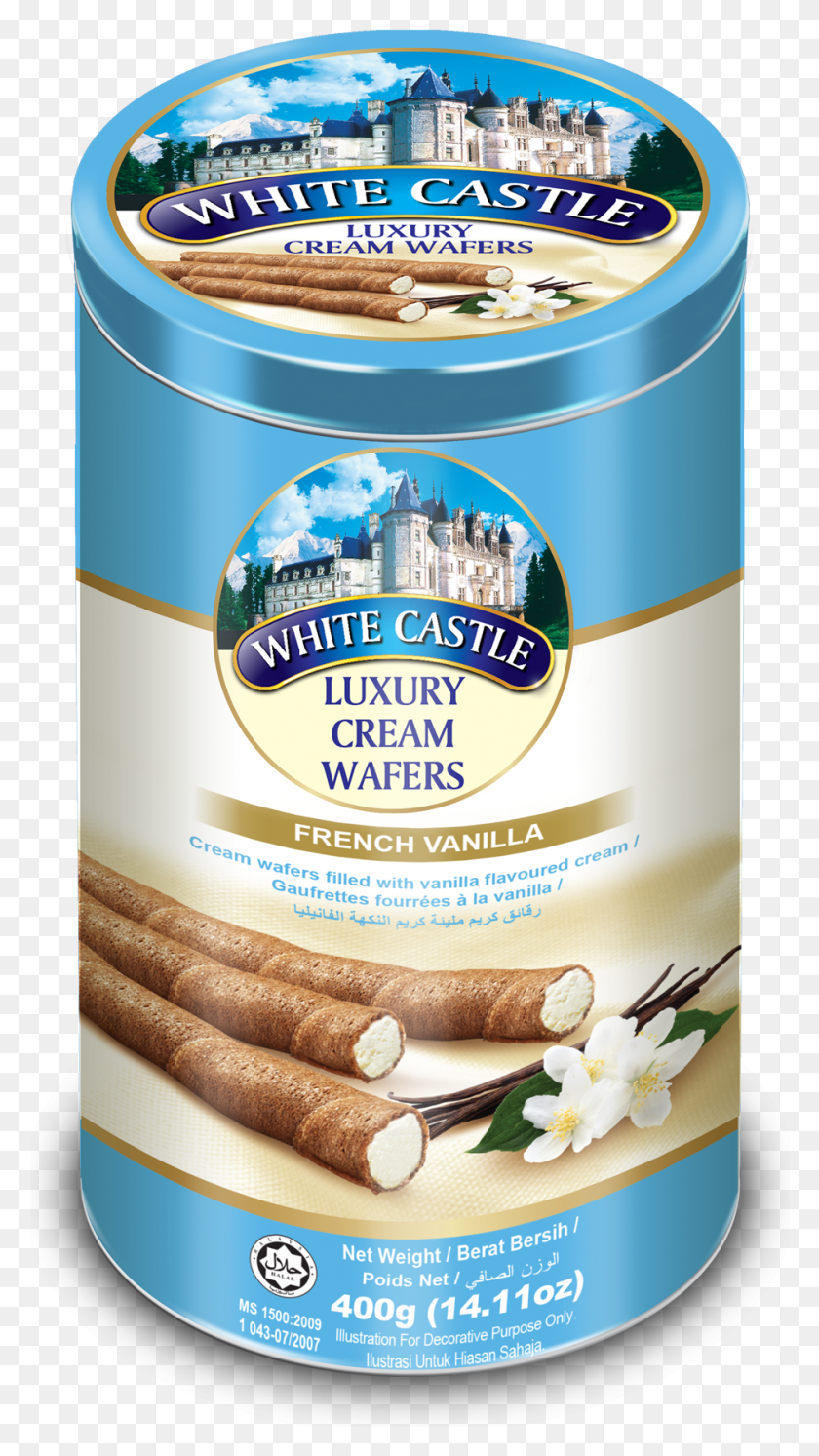 946x1739 White Castle Luxury Cream Wafers With Vanilla White Castle Wafers, Tin, Plant, Can HD PNG Download