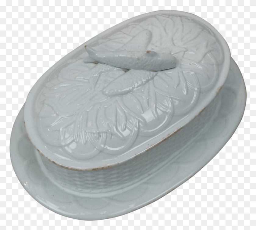 853x760 White Ceramic Lidded Sardine Dish With Birthday Cake, Porcelain, Pottery Descargar Hd Png