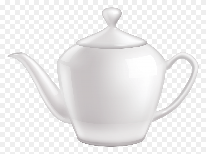 7935x5797 White Ceramic Teapot Clipart Teapot HD PNG Download