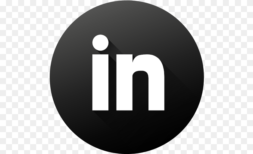 White Circle High Quality Linkedin Long Logo, Text Transparent PNG