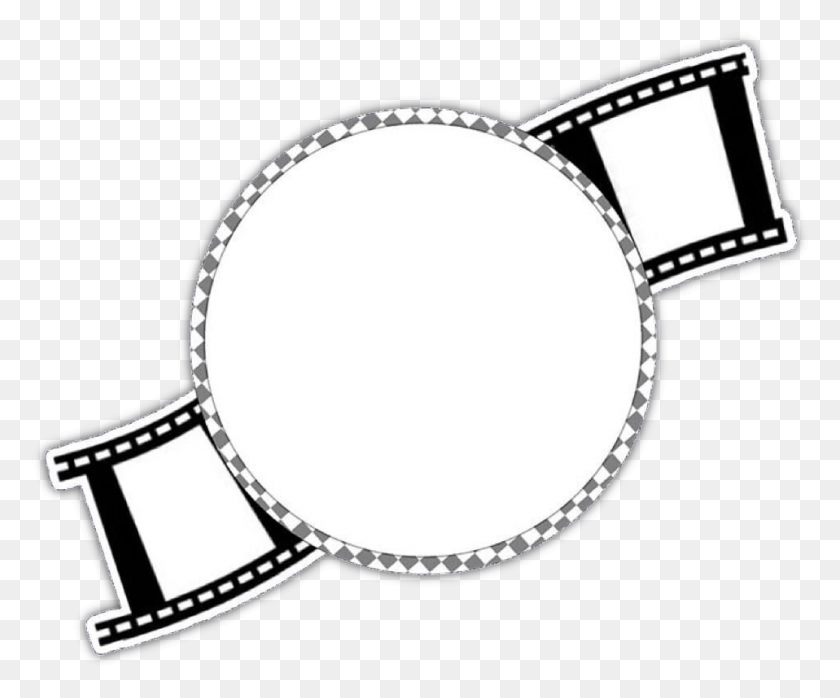 958x784 White Circle Movie Strip Transparent Overlay Freetoedit White Circle Overlay Transparent, Leisure Activities, Drum, Percussion HD PNG Download