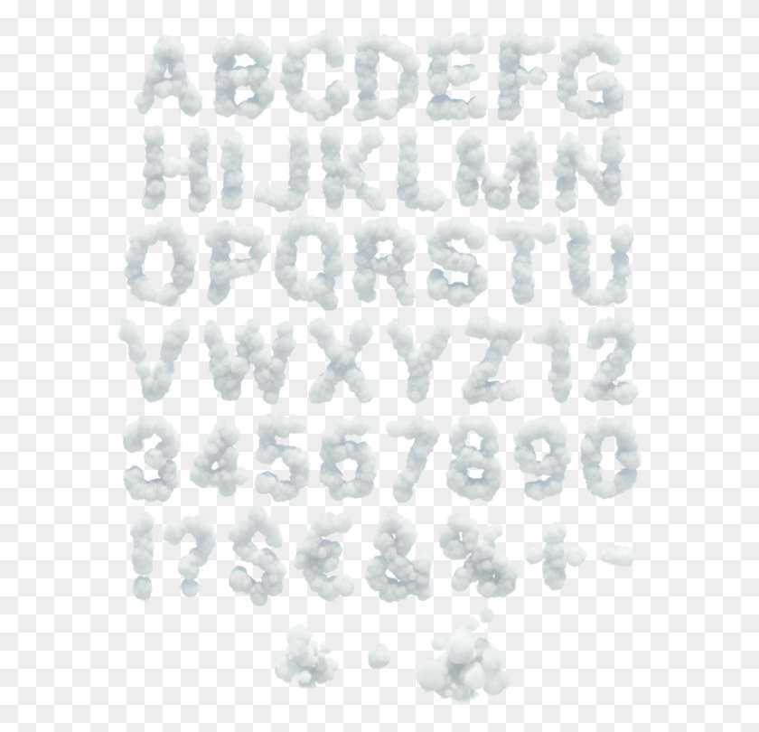 584x750 Descargar Png Alfabeto De Nube Blanca Fuente De Nube Transparente, Alfombra, Texto, Número Hd Png