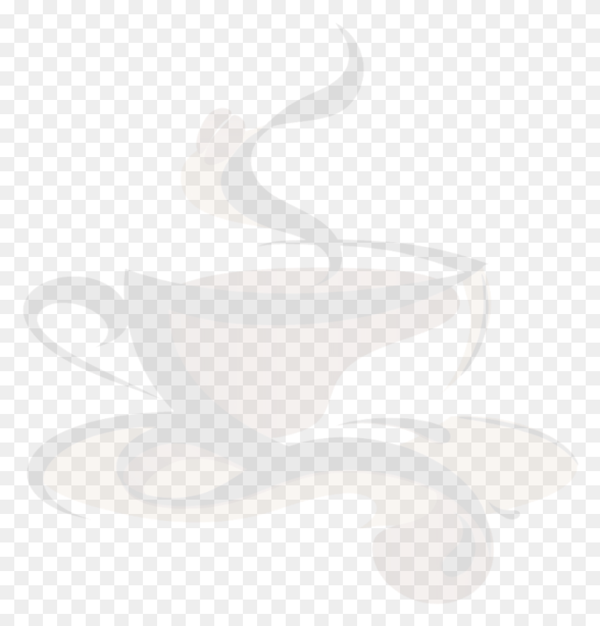 893x936 White Coffee Smoke Steaming Coffee Cup, Cup, Pottery, Espresso Descargar Hd Png