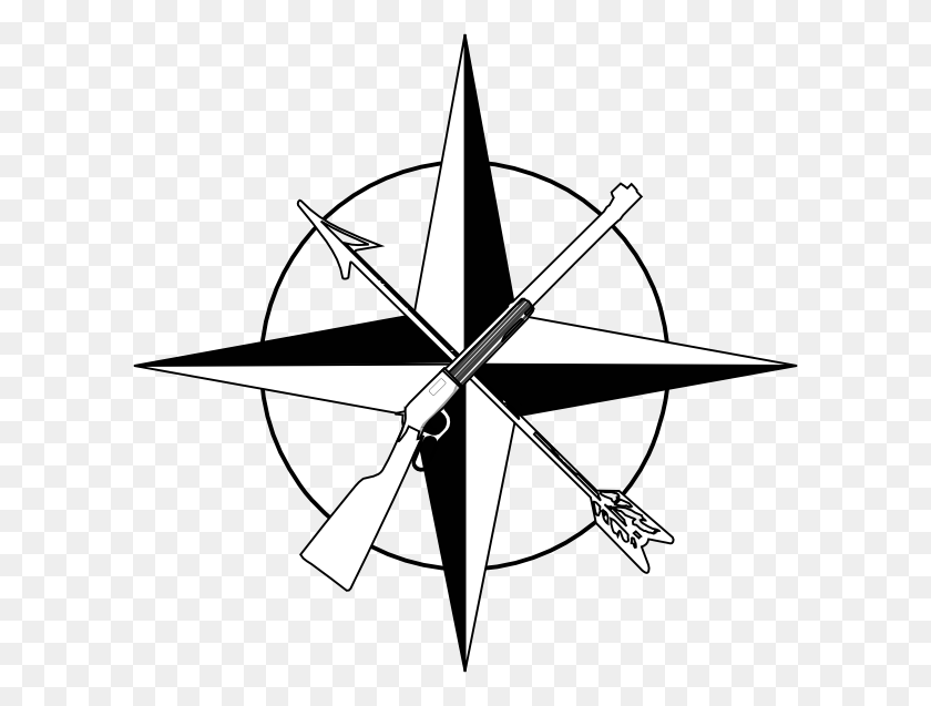 600x577 White Compass Rose Clip Art Portable Network Graphics, Bow, Compass, Compass Math HD PNG Download
