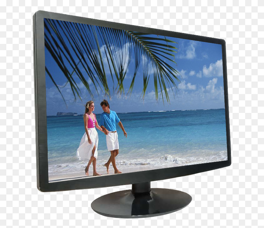 633x667 White Computer Monitorpc Monitorspecial Offer Tft Computer Monitor, Monitor, Screen, Electronics HD PNG Download
