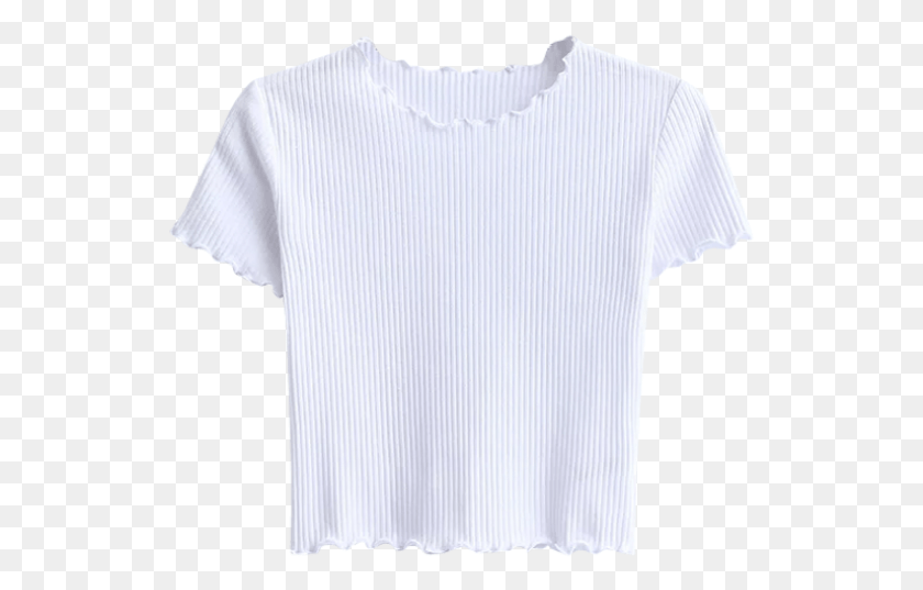 534x477 White Crop T Shirt, Clothing, Apparel, Shirt Descargar Hd Png