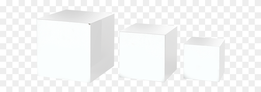 608x238 White Cube Box, Furniture, Paper, Paper Towel HD PNG Download