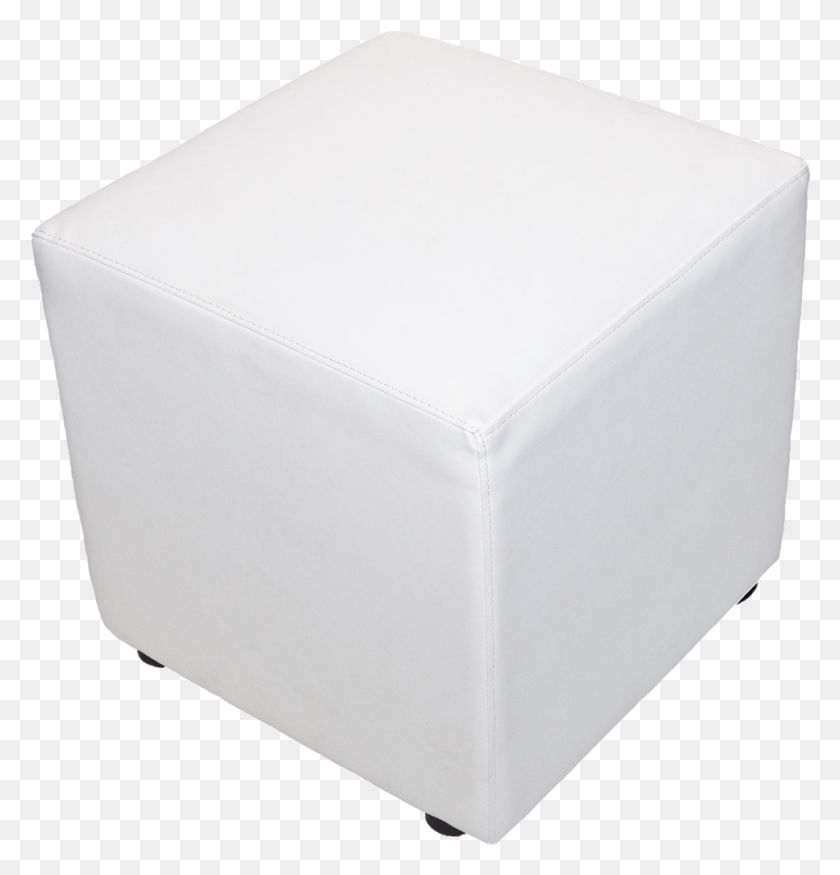 969x1013 White Cube Seat Hire Ottoman, Furniture, Box HD PNG Download