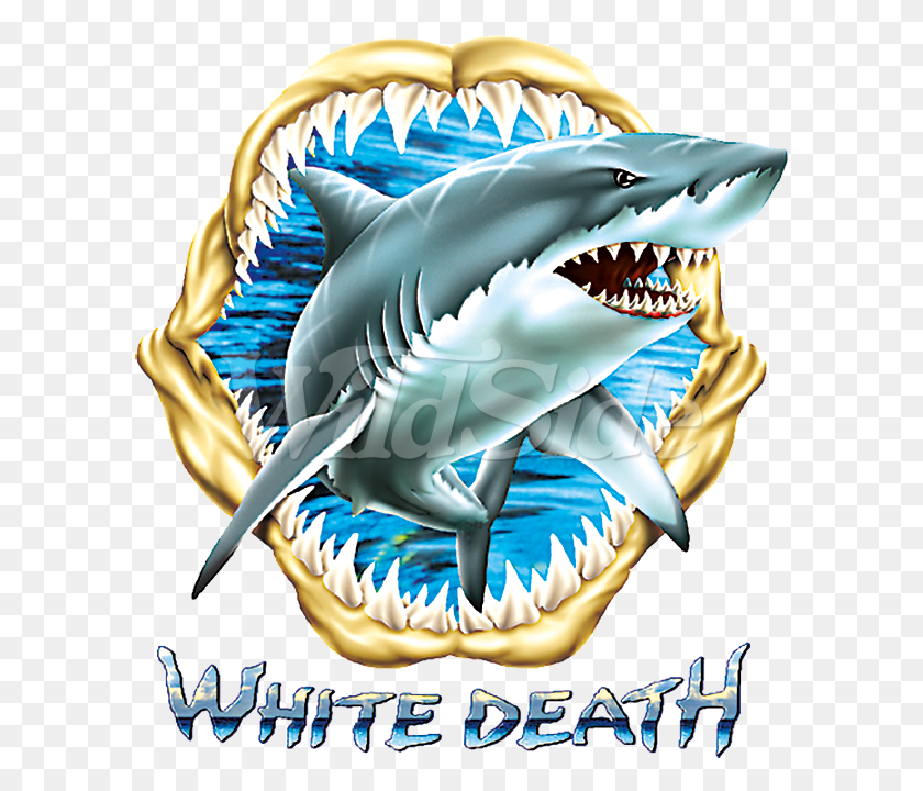 596x660 White Death Shark Akula Risunok Tatu, Sea Life, Animal, Fish HD PNG Download