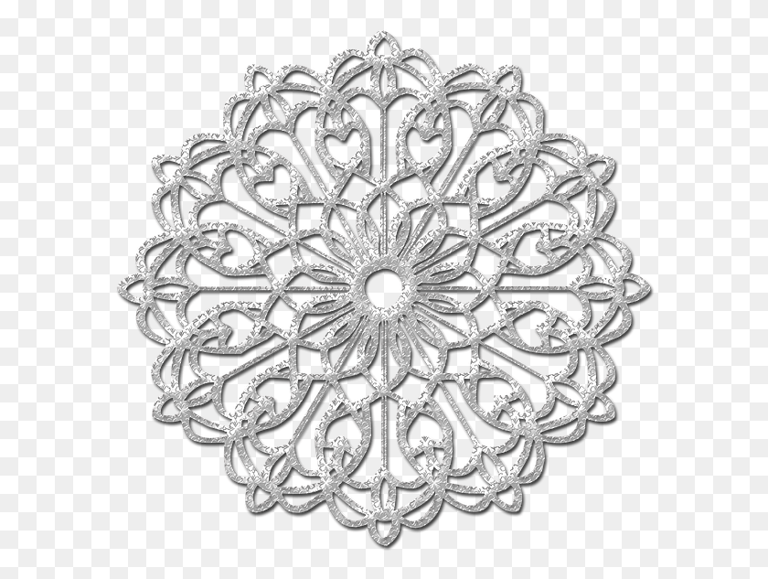 592x573 White Doily, Chandelier, Lamp, Lace HD PNG Download