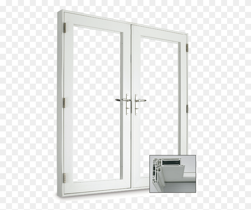 489x643 White Door, French Door HD PNG Download