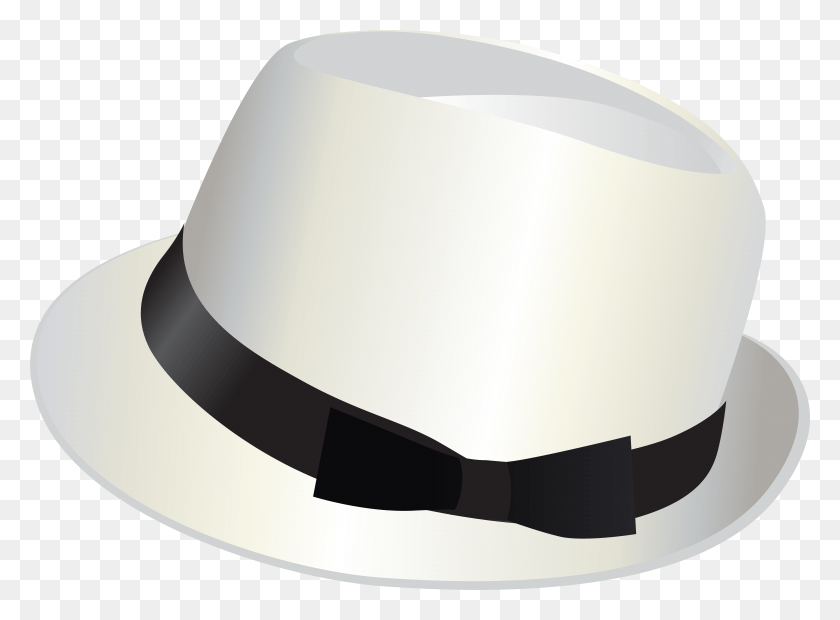7887x5663 White Fedora Hat Transparent, Clothing, Apparel, Cowboy Hat HD PNG Download