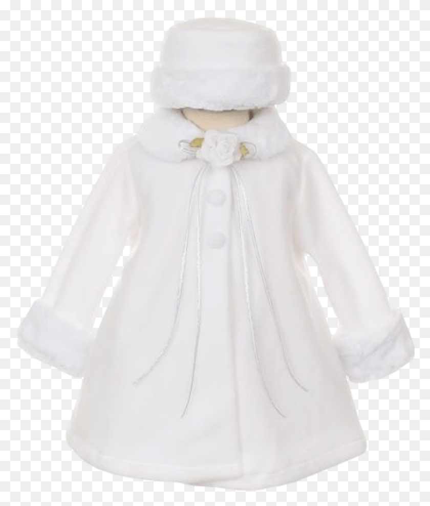 801x954 White Fleece Amp Fur Trim Dress Coat With Matching Fur Fur Clothing, Apparel, Person, Human HD PNG Download