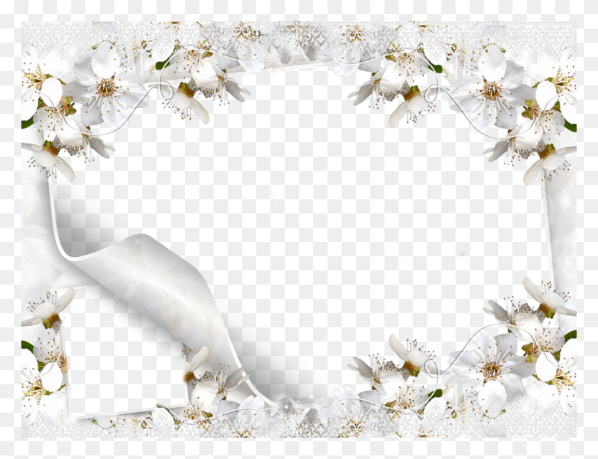 1600x1200 White Flower Frame Picture Fondo Para Bodas, Plant, Flower, Blossom HD PNG Download