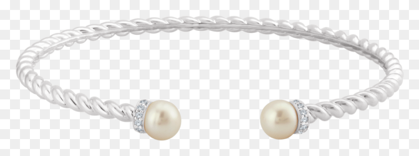 976x318 White Freshwater Cultured Pearl Amp 110 Ctw Diamond Pearl, Bracelet, Jewelry, Accessories HD PNG Download