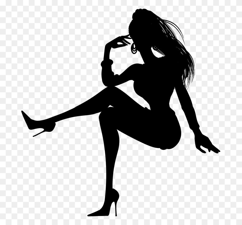 691x720 White Girl Cliparts Black Woman Sitting Silhouette, Gray, World Of Warcraft HD PNG Download