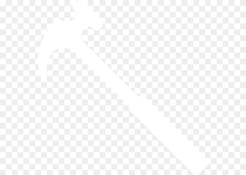 582x598 White Hammer Icon, Cutlery Sticker PNG