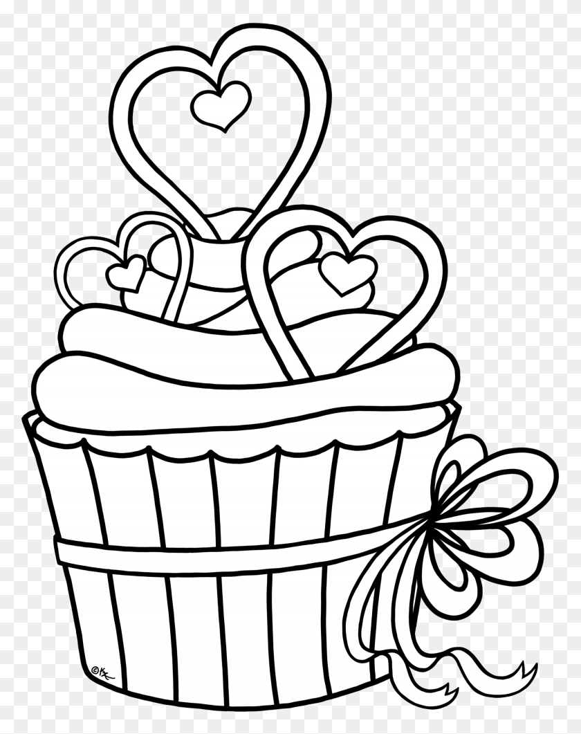1950x2504 White Heart Cupcake Coloring Pages, Cream, Dessert, Food HD PNG Download