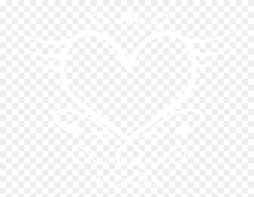 1015x770 White Heart Ihs Markit Logo White, Stencil, Heart, Bow HD PNG Download
