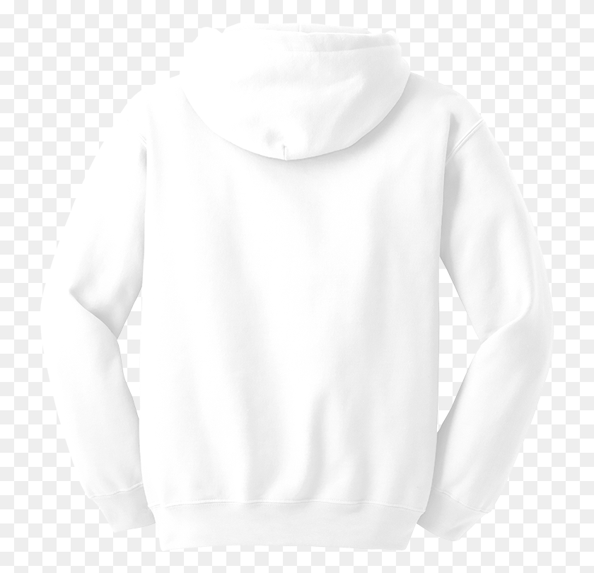 729x750 White Hoodie Back, Clothing, Apparel, Sweatshirt HD PNG Download