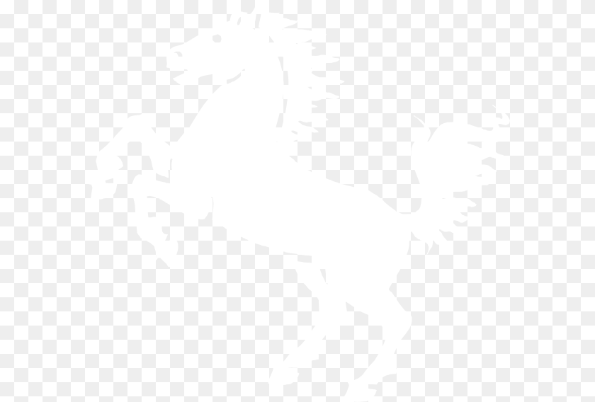 600x568 White Horse Clipart, Cutlery PNG