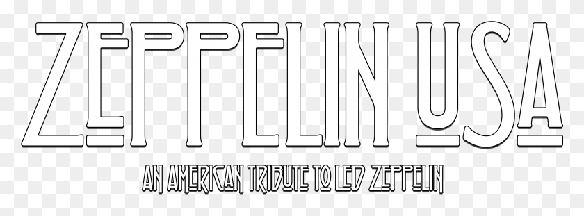 3291x1063 White Led Zepplin Logo Calligraphy, Word, Text, Label HD PNG Download