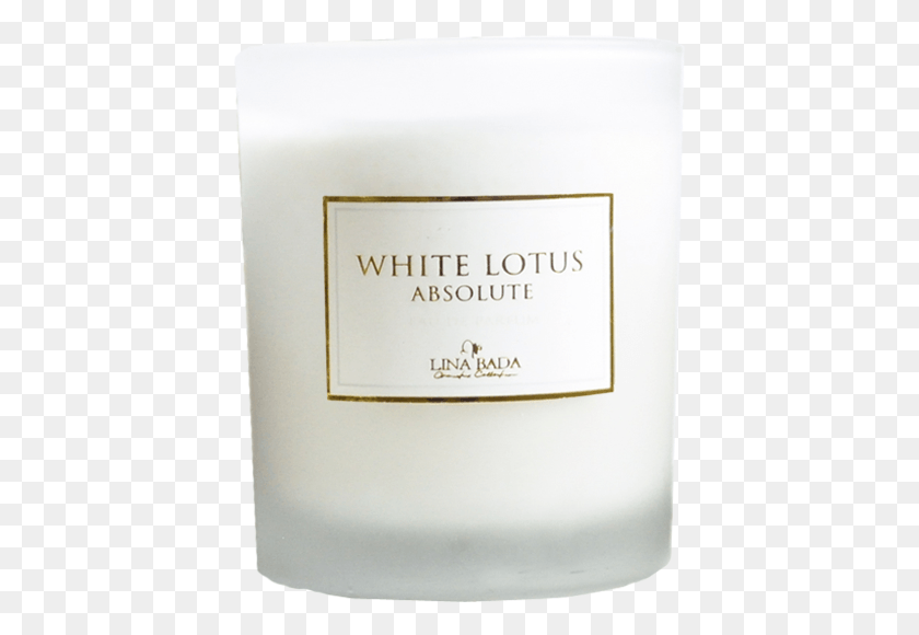 415x520 White Lotus Absolute Glass Candle Label, Bottle, Cosmetics, Lotion HD PNG Download