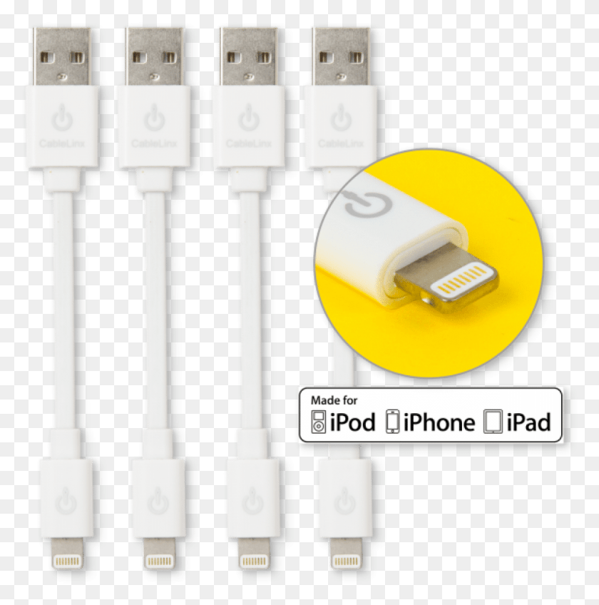 953x963 White Mfi Cablelinx Lightning To Usb A Charge And Sync Usb Cable, Adapter, Plug HD PNG Download