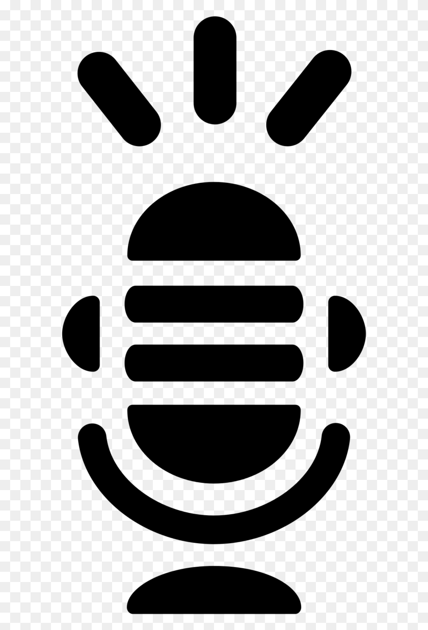 599x1174 White Microphone Icon Illustration, Gray, World Of Warcraft HD PNG Download