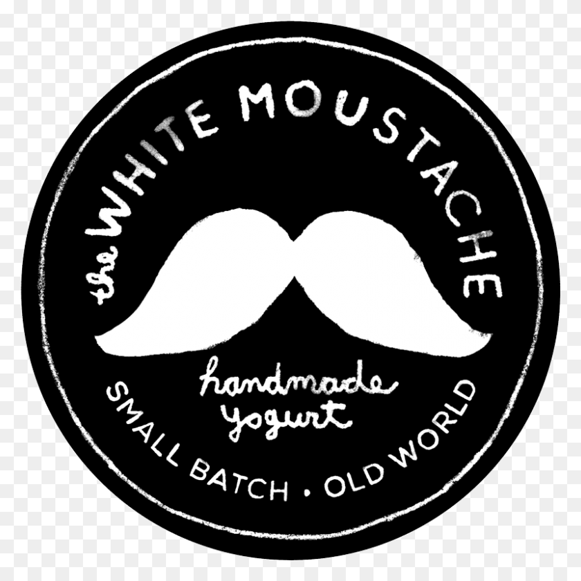 800x800 White Moustache Yogurt Logo, Label, Text, Coin HD PNG Download