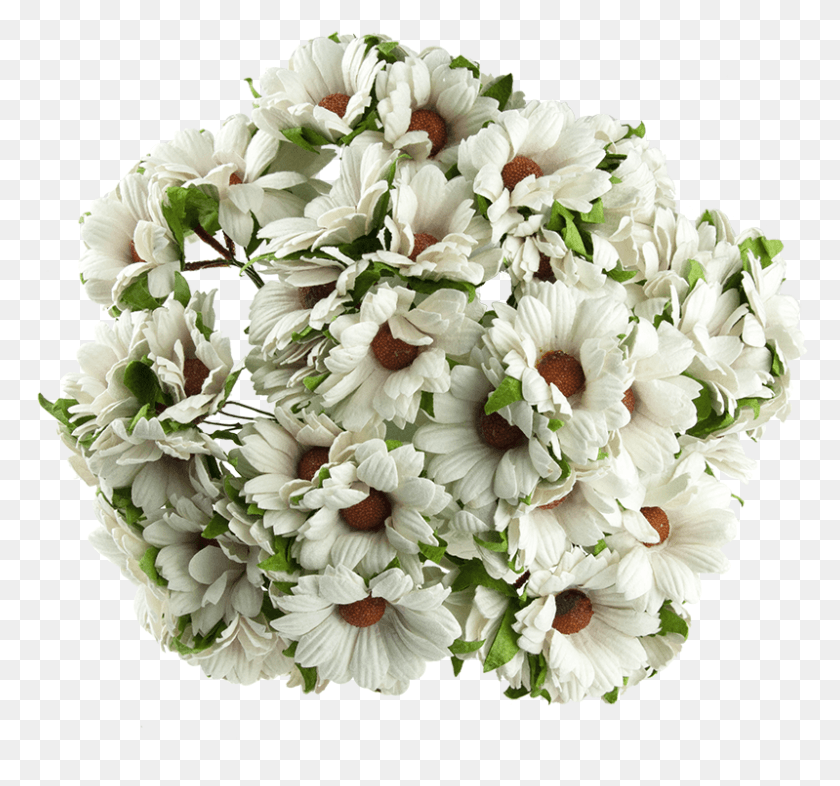 799x744 Descargar Png / Ramo De Crisantemos De Papel De Mora Blanca