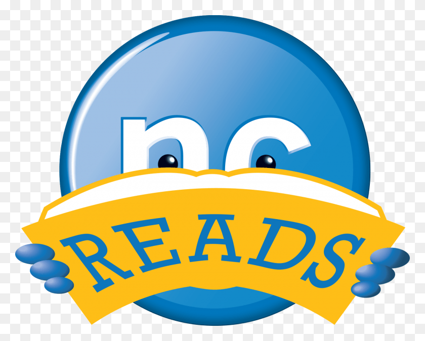 1500x1182 White Nc On Blue Logo With Orange Open Book, Text, Label, Lighting HD PNG Download