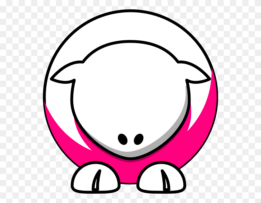 564x594 White On Bright Pink No Eyeballs Clip Art Light Blue Sheep, Symbol, Label, Text HD PNG Download