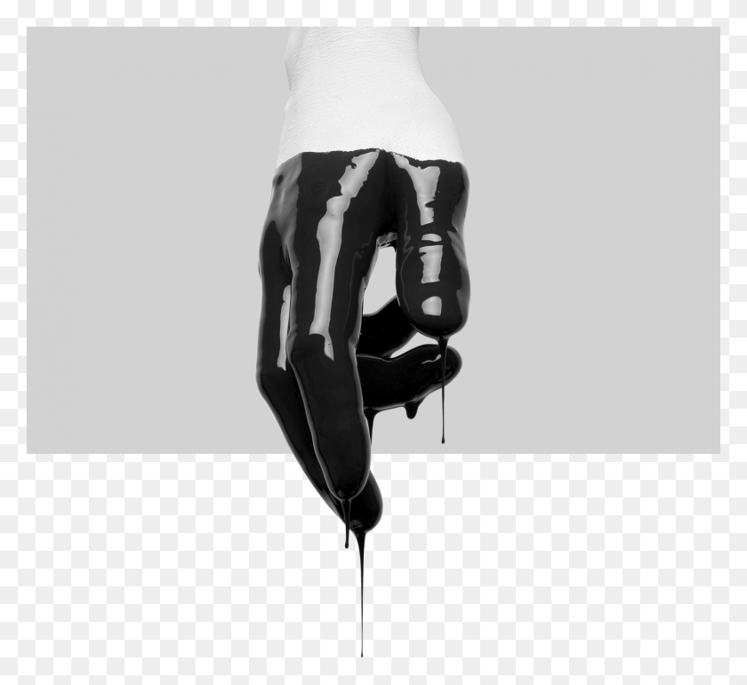 1669x1523 White On White Hand Dripping In Black Paint For Upton Black Paint On Hand, Person, Human, Clothing HD PNG Download