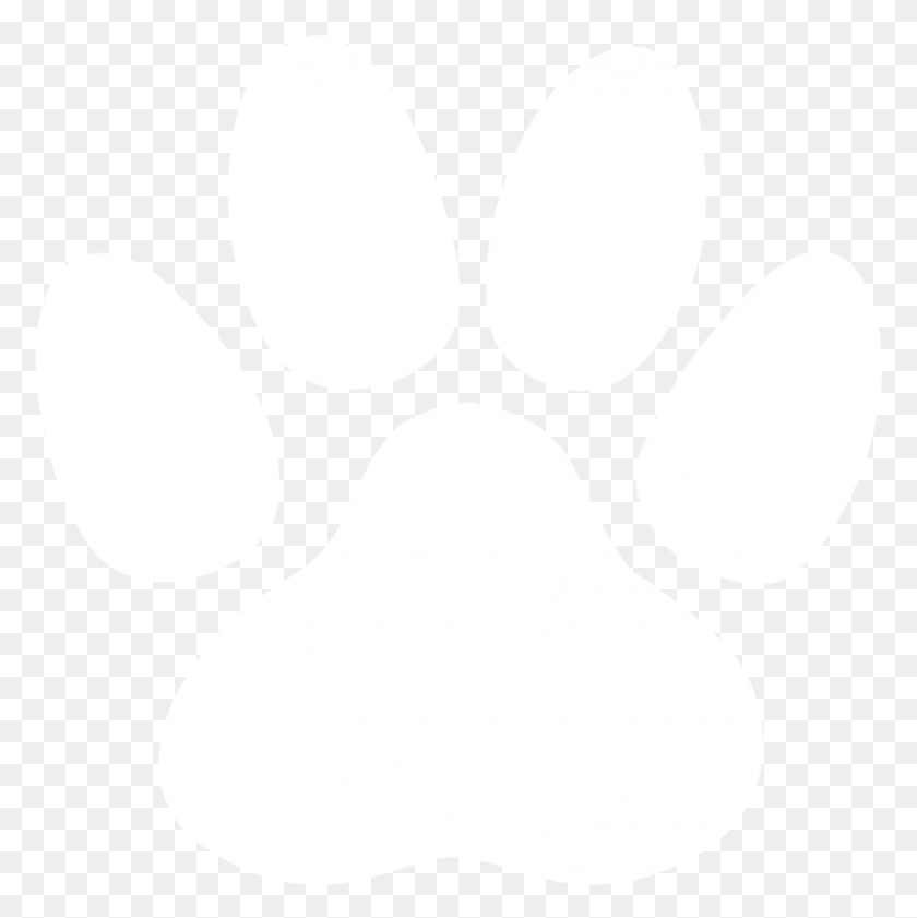 852x854 White Paw With Transparent Background Piedmont Avenue Elementary School Logo, Hook, Footprint, Stencil HD PNG Download