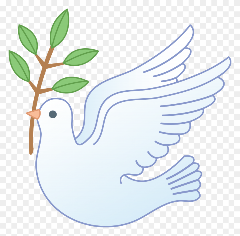 4839x4754 White Peace Dove With Branch Clip Art Dove Of Peace, Bird, Animal, Pigeon HD PNG Download