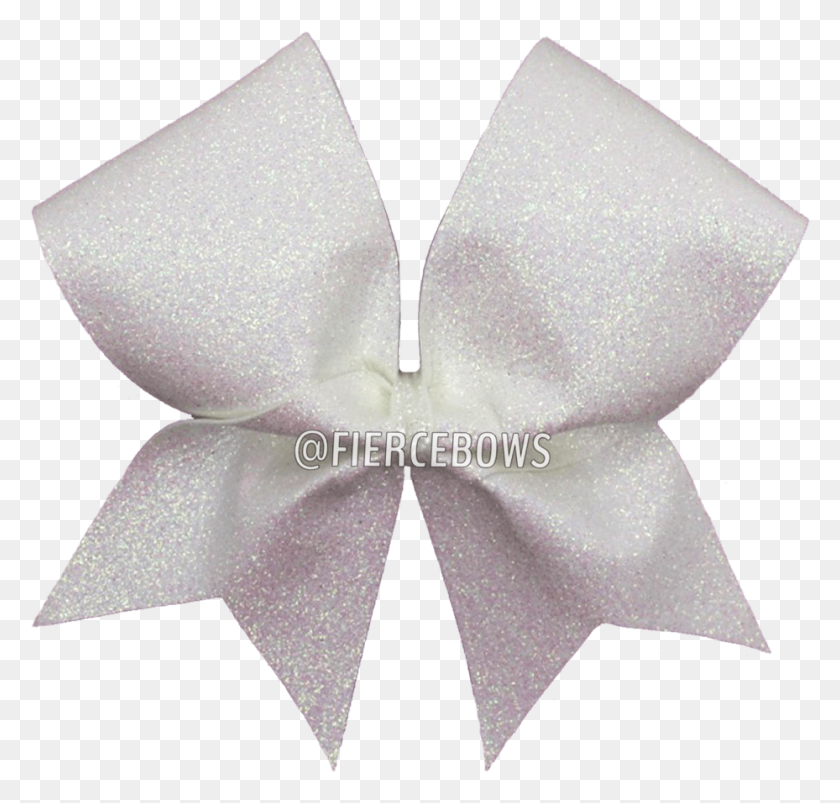 929x885 White Pearl Glitter Cheer Bow Fierce Bows Satin, Napkin, Symbol Descargar Hd Png