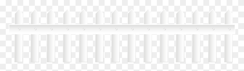 7951x1891 White Picket Fence Fence White, Gate HD PNG Download